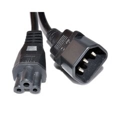 Maitinimo kabelis Manhattan C14/C5 1.8M juodas цена и информация | Кабели и провода | pigu.lt