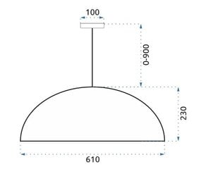 Pakabinamas šviestuvas APP988-1CP kaina ir informacija | Pakabinami šviestuvai | pigu.lt