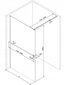 Walk-in dušo sienelė Mexen Kioto+ su lentynėle, chrome/black frame, 70,80,90,100,110,120,130,140x200 cm цена и информация | Dušo durys ir sienelės | pigu.lt