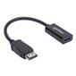 Adapteris Manhattan DisplayPort į HDMI M/F 15cm full HD 1080P kaina ir informacija | Adapteriai, USB šakotuvai | pigu.lt