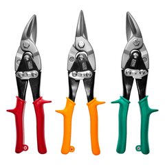 Набор ножниц по металлу Meec Tools, 3 шт. цена и информация | Механические инструменты | pigu.lt