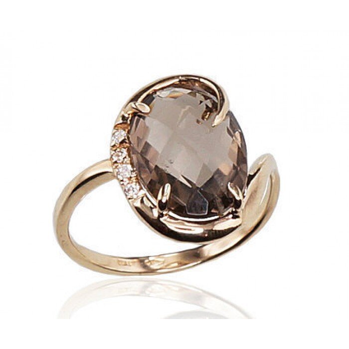 Auksinis žiedas Diamond Sky "Palermo" iš raudono, 585 prabos aukso kaina ir informacija | Žiedai | pigu.lt
