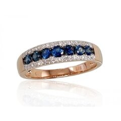 Auksinis žiedas su deimantais Diamond Sky "Camellia IV" iš raudono, 585 prabos aukso kaina ir informacija | Žiedai | pigu.lt