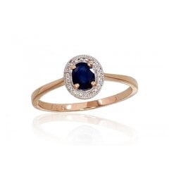 Золотое кольцо с бриллиантами "София III" из красного золота 585 пробы 4752263016125 цена и информация | Кольца | pigu.lt