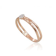 Золотое кольцо с бриллиантами "Грация V" из красного золота 585 пробы 4752263015289 цена и информация | Кольца | pigu.lt