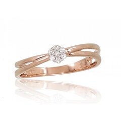Auksinis žiedas su deimantais Diamond Sky "Grace V" iš raudono, 585 prabos aukso kaina ir informacija | Žiedai | pigu.lt