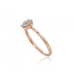 Auksinis žiedas su deimantais Diamond Sky "Diamond Flower II" iš raudono, 585 prabos aukso kaina ir informacija | Žiedai | pigu.lt
