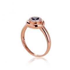Золотое кольцо с бриллиантами "Свет Сапфира II" из красного золота 585 пробы 4752263015630 цена и информация | Кольца | pigu.lt
