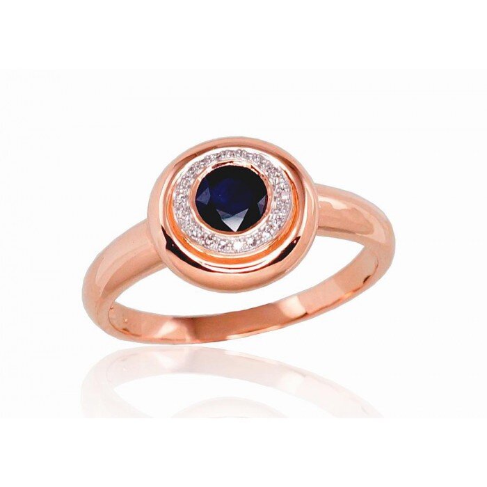 Auksinis žiedas su deimantais Diamond Sky "The Light of Sapphire II" iš raudono, 585 prabos aukso цена и информация | Žiedai | pigu.lt