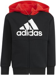 Sportinis kostiumas vaikams Adidas Lk Logo Fl Set Black Red HM9695, juodas kaina ir informacija | Megztiniai, bluzonai, švarkai berniukams | pigu.lt