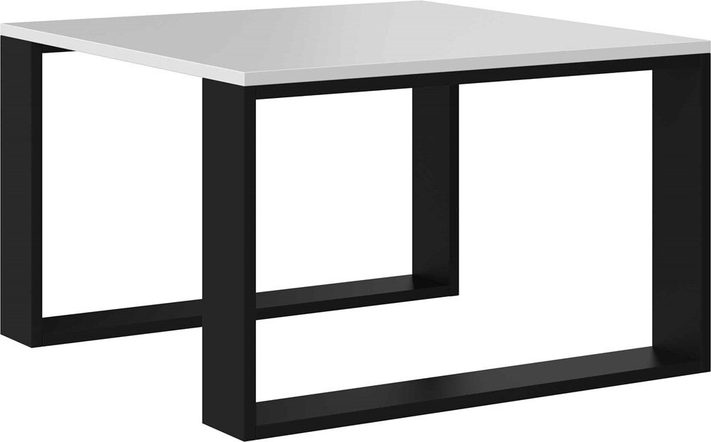 Modernus kavos staliukas, juoda/balta kaina ir informacija | Kavos staliukai | pigu.lt