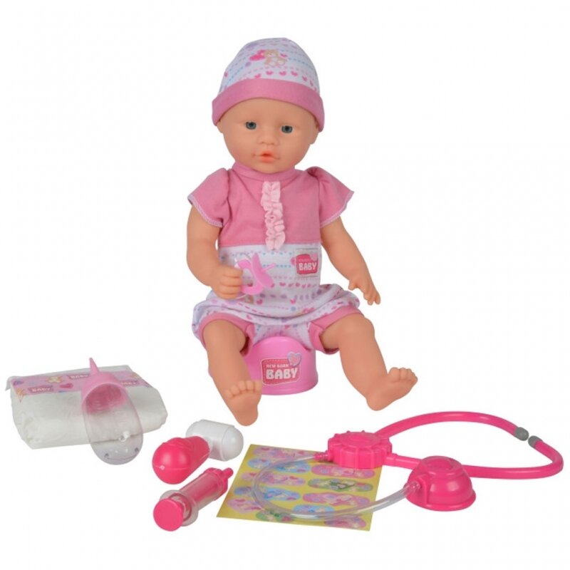 Lėlė su priežiūros reikmenimis, 38cm kaina ir informacija | Žaislai mergaitėms | pigu.lt