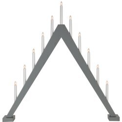 Medinė trikampė žvakidė pilka 33W 78x79cm Trill 212-28 цена и информация | Žvakės, Žvakidės | pigu.lt