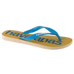 Šlepetės vyrams Havaianas Top Logomania 2 41457410121, geltonos kaina ir informacija | Vyriškos šlepetės, basutės | pigu.lt