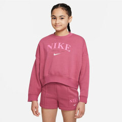 Джемпер для девочек Nike Trend Flc Crew Jr DV2563 633 цена и информация | Свитеры, жилетки, пиджаки для девочек | pigu.lt