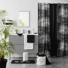 Коврик для ванной Douceur d'Intérieur, черный/серебристый, 45 x 75 см цена и информация | Аксессуары для ванной комнаты | pigu.lt