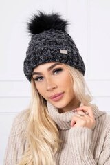 Žieminė kepurė, juodos spalvos kaina ir informacija | Kepurės moterims | pigu.lt