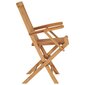 Sulankstomos sodo kėdės, 6vnt., tikmedžio medienos masyvas kaina ir informacija | Lauko kėdės, foteliai, pufai | pigu.lt