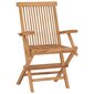 vidaXL Sulankstomos sodo kėdės, 8vnt., tikmedžio medienos masyvas kaina ir informacija | Lauko kėdės, foteliai, pufai | pigu.lt