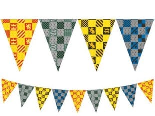 Vėliavėlių girlianda "Harry Potter Hogwarts" (9 vėliavėlės) kaina ir informacija | Dekoracijos šventėms | pigu.lt