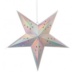 Kabanti dekoracija-žvaigždė, holografinė (60 cm) kaina ir informacija | Dekoracijos šventėms | pigu.lt