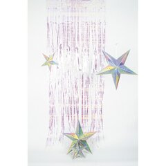 Подвесное украшение-звезда, голографическая (60 см) цена и информация | Праздничные декорации | pigu.lt