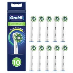 Насадка для зубной щетки Oral-B CrossAction 80348676, 10 шт. цена и информация | Насадки для электрических зубных щеток | pigu.lt