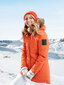 Huppa moteriška žieminė parka su natūraliu kailiu VIVIAN 1, oranžinė цена и информация | Striukės moterims | pigu.lt