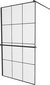Walk-in dušo sienelė Mexen Kioto+ su lentynėle, black/juodas raštas, 70,80,90,100,110,120,130,140x200 cm цена и информация | Dušo durys ir sienelės | pigu.lt