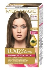 Plaukų dažai Miss Magic Luxe Colors 6.0 Dark Blond, 93ml kaina ir informacija | Plaukų dažai | pigu.lt