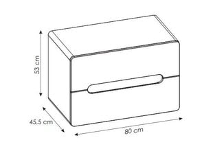 Шкаф под умывальник с выдвижными ящиками 80х53х46 см ARUBA COSMOS цена и информация | Шкафчики для ванной | pigu.lt
