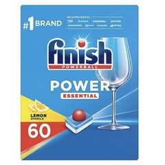 Finish Powerball Essential Indaplovių tabletės Lemon, 60vnt. kaina ir informacija | Finish Virtuvės, buities, apyvokos prekės | pigu.lt