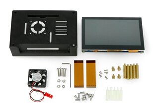 Talpinis jutiklinis ekranas 4.3&quot; 800x480px DSI su apsauginiu korpusu, skirtas Raspberry Pi, Waveshare 18645 kaina ir informacija | Atviro kodo elektronika | pigu.lt