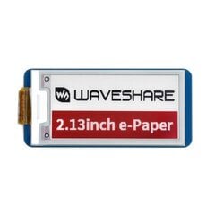 2.13” E-Paper E-Ink ekranas 212x104px, SPI, 3 spalvų, skirtas Raspberry Pi Pico, Waveshare 19588 kaina ir informacija | Atviro kodo elektronika | pigu.lt