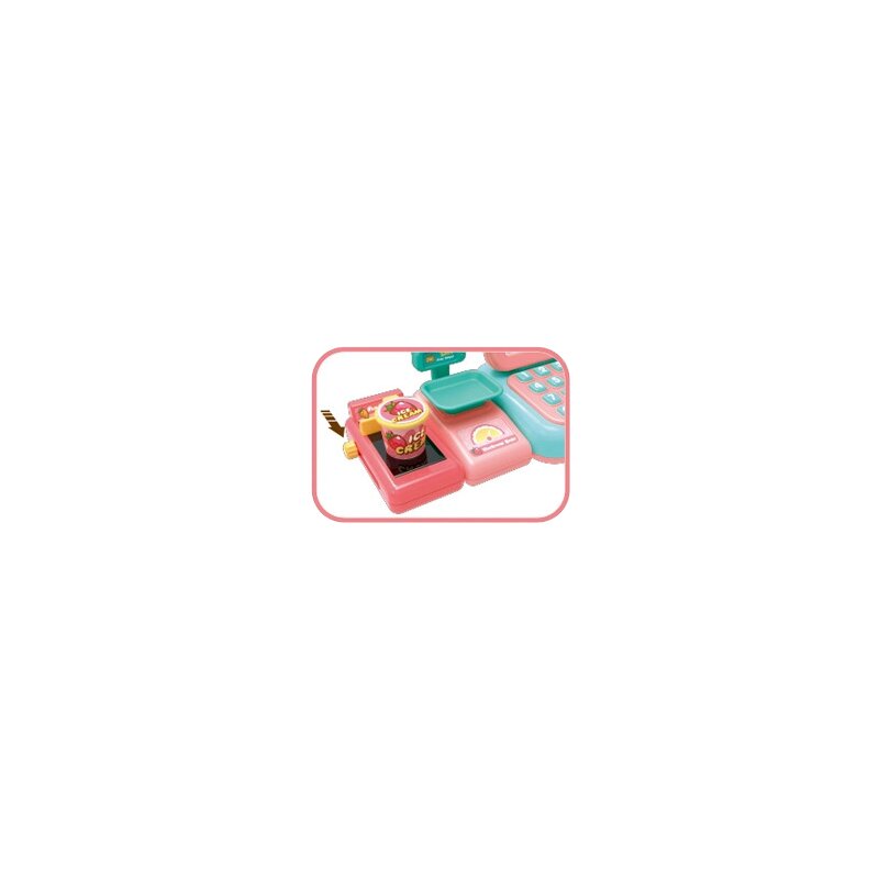 Žaislinis kasos aparatas su priedais, rožinis цена и информация | Lavinamieji žaislai | pigu.lt