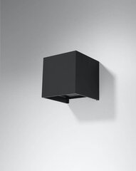 L8 sieninis šviestuvas Luca Black цена и информация | Настенные светильники | pigu.lt