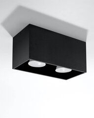 L8 lubinis šviestuvas Quad Black kaina ir informacija | Lubiniai šviestuvai | pigu.lt