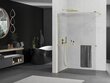 Walk-in dušo sienelė Mexen Kioto+ su lentynėle, gold/skaidrus stiklas, 70,80,90,100,110,120,130,140x200 cm kaina ir informacija | Dušo durys ir sienelės | pigu.lt