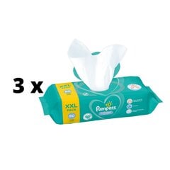 Салфетки PAMPERS Fresh Clean, 80 шт. x 3 шт., упаковка цена и информация |  Одноразовые пеленки и влажные салфетки | pigu.lt