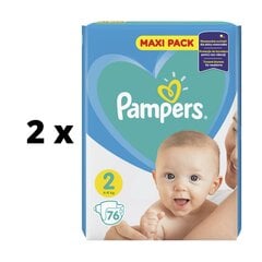 Подгузники Pampers New Baby, Value Pack Plus, размер 2, 4-8 кг, 72 шт. х 2 шт. упаковка цена и информация | Подгузники | pigu.lt