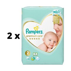 Sauskelnės PAMPERS Premium Care, Value Pack 2 dydis, 68 vnt. x 2 vnt. pakuotė kaina ir informacija | Sauskelnės | pigu.lt