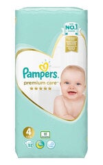 Подгузники Pampers Premium Care, Value Pack, размер 4, 52 шт. х 1 шт. упаковка цена и информация | Подгузники | pigu.lt