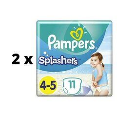 Sauskelnės PAMPERS Pants Splashers, 4 - 5 dydis 9 - 15 kg, 11 vnt. x 2 vnt. pakuotė kaina ir informacija | Sauskelnės | pigu.lt