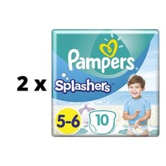 Sauskelnės PAMPERS Pants Splashers, 5 - 6 dydis 14+ kg, 10 vnt. x 2 vnt. pakuotė kaina ir informacija | Sauskelnės | pigu.lt