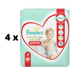 Подгузники Pampers Premium Pants, Carry Pack, размер 4, 22 шт. х 4 шт. упаковка цена и информация | Подгузники | pigu.lt