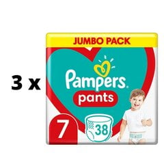 Sauskelnės PAMPERS Pants Jumbo Pack S7 38vnt. x 3 vnt. pakuotė kaina ir informacija | Sauskelnės | pigu.lt