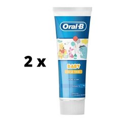 Dantų pasta vaikams Oral-B WinniePooh, 75ml x 2 vnt. pakuotė kaina ir informacija | Dantų šepetėliai, pastos | pigu.lt