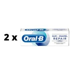 Dantų pasta Oral B Gum & Enamel Professional Whitening, 75ml x 2 vnt. pakuotė kaina ir informacija | Dantų šepetėliai, pastos | pigu.lt