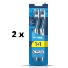 Зубная щетка Oral-B Pro-Expert All in 1 40 Med 1+1 x 2 шт. упаковка цена и информация | Зубные щетки, пасты | pigu.lt