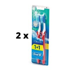 Зубная щетка Oral-B 3DW 40 Medium 1+1, х 2 шт., упаковка цена и информация | Зубные щетки, пасты | pigu.lt